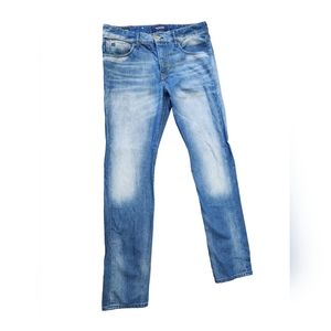 Scotch & Soda Ralston 33 waist medium wash button fly jeans straight leg